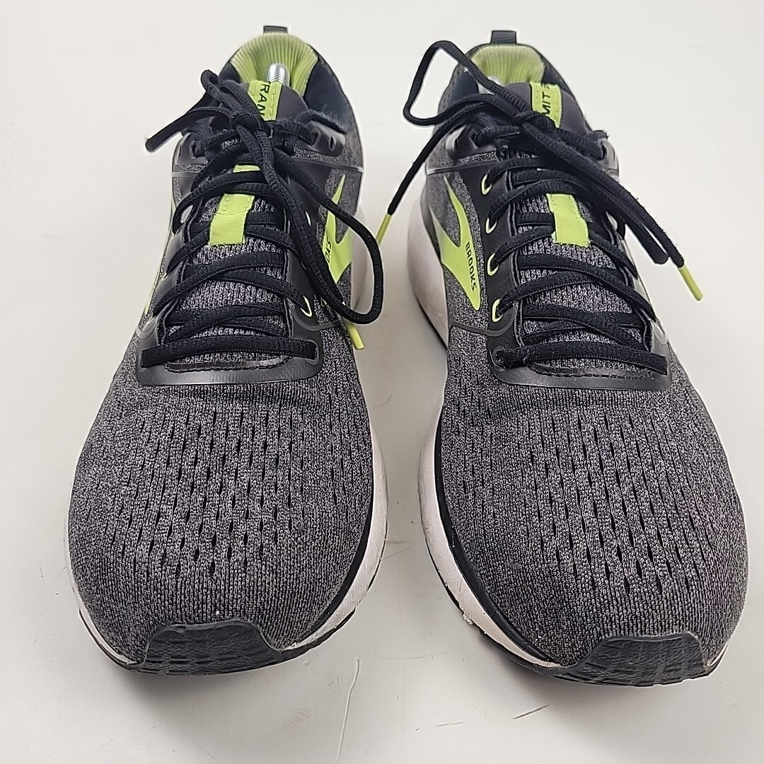 SAOLA Brooks Transmit 3 Grigio e Lime Cushion Neutro Sneakers Sportive Uomo Taglia 12 D