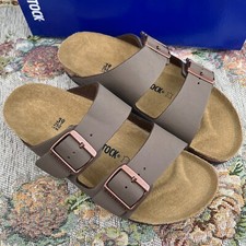 Birkenstock Arizona Sandals Birko-Flor Birkibuc Mocha Leather Sandal Select Size