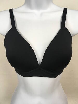 DKYN Women Bra Size S Black Lined Wireless Back Close Unpadded Style DK7664 Line