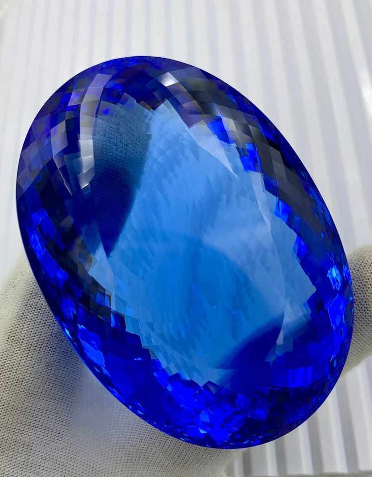 778 CRT Tanzanite Quartz Stone, AAA Quality Faceted Cut Stone, Oval Big Gemstone - Image 3 of 4