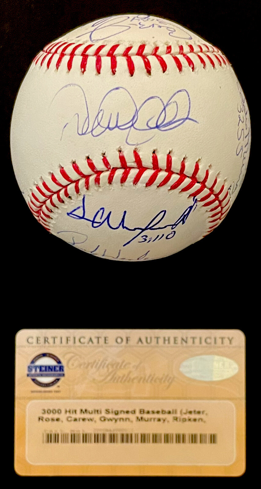Derek Jeter Autographed Signed + (10) 3 
