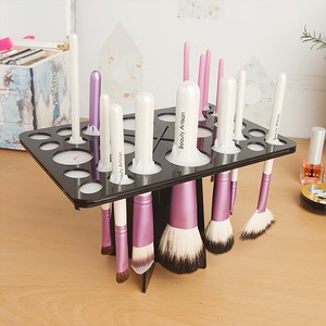 25 Holes Acrylic Makeup Brush Rack Eyeshadow Pen Brushes Dryer