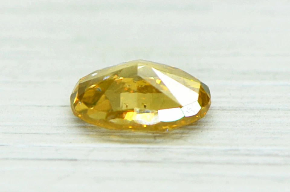 Oval Shape Diamond Fancy Orange Loose VS1 Natural Enhanced Polished 0.53 Carat - Image 4 of 4