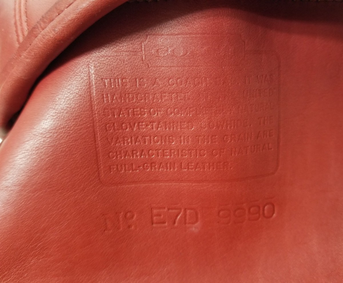 w/COA - Vintage COACH #9990 Red Leather 
