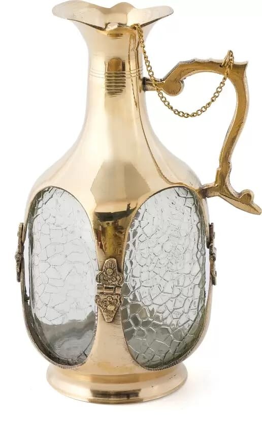 Brass Water Jug 1 Ltr Unique Antique Vintage Brass Glass Water Jug eBay