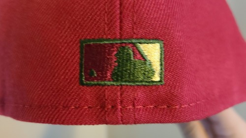 Exclusive Florida Marlins Red Fitted Hat Cap 7 1/2 Brown UV Ecap City - 第 4/5 張圖片