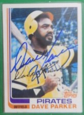 Dave Parker Pittsburgh Pirates  1982  Autographed Card