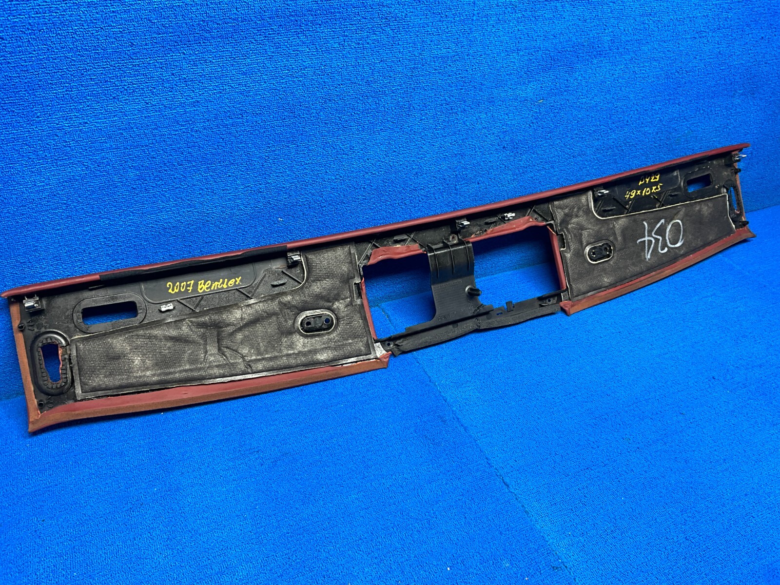 2006-2011 BENTLEY CONTINENTAL GTC FRONT OVERHEAD ROOF TRIM MOLDING PANEL RED OEM
