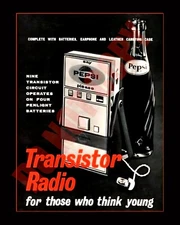60's PEPSI COLA ANTIQUE OLD SODA MACHINE TRANSISTOR RADIO Magazine Ad 8x10 Photo
