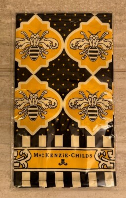 MACKENZIE CHILDS QUEEN BEE WOVEN DISH TOWEL 100% COTTON MADE IN PORTUGAL