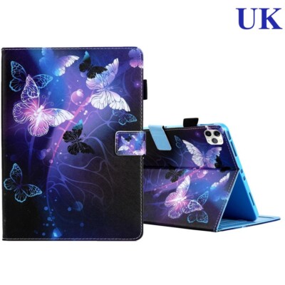 Purple Butterfly Painted Pattern Case w/ Card Slot | iPad Pro 11'' 2021 2020 2018