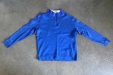 Bugatchi 1/4 zip mock neck pullover sweatshirt blue men's sz XL