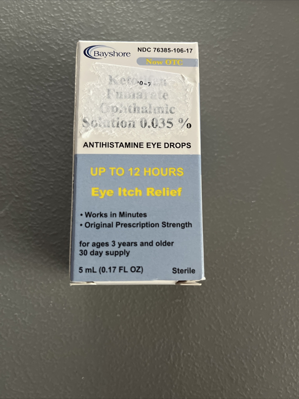 Ketotifen Eye Itch Relief Drops 5mL Bayshore eBay