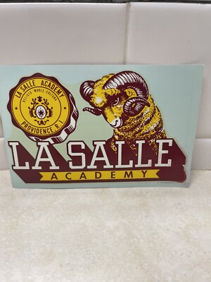 Vintage Aqua-Cal Decal - LaSalle Academy - Providence, RI