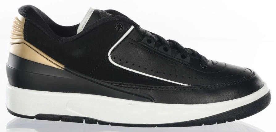 Jordan 2 Retro Low Black Metallic Gold W