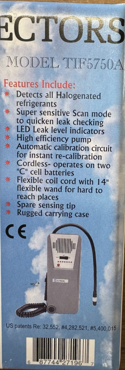 TIF 5750A Super Scanner Halogen Leak Detector P22 for sale online