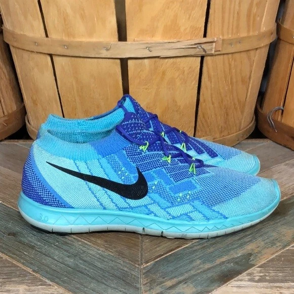 Nike Free 3.0 Blue Green Running Shoes 718420-500 Womens Size 7.5 | eBay