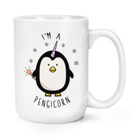 I'm A Pengicorn 426Ml Groß Becher Tasse - Pinguin Einhorn Magischer Groß Lustig