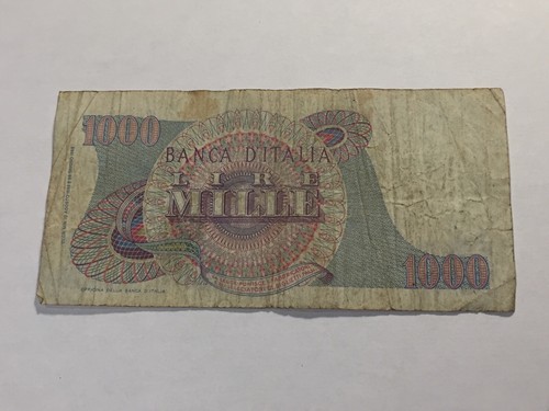 Billet Italie 1000 Lires 1962 (7-27/1) - Imagen 2 de 2