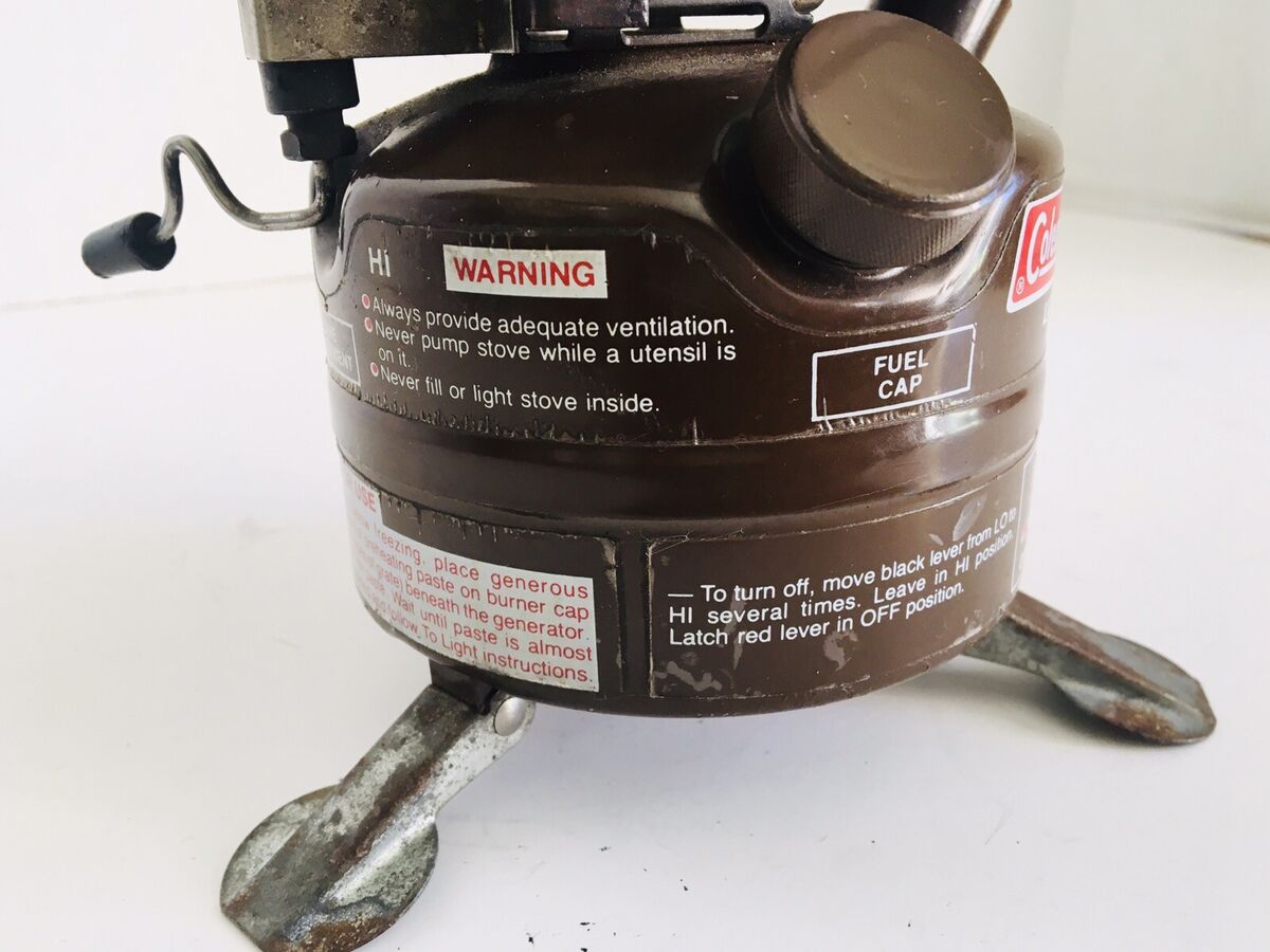 Vintage Coleman Peak 1 Backpack Stove Model 400 Brown Vintage Coleman Peak 1 Backpack Stove Model 400 Brown