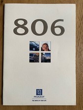 Peugeot 806 sales brochure - 1998 28 pages