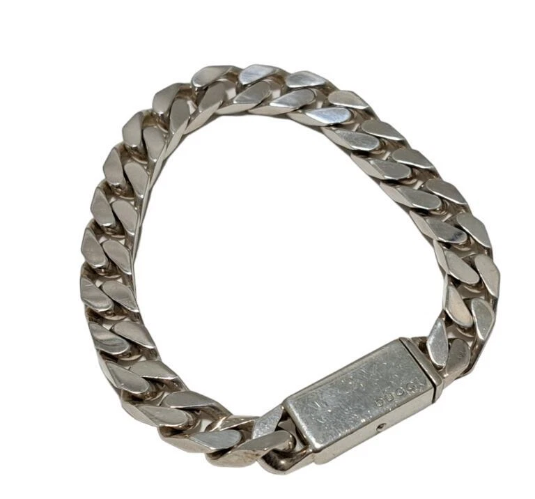 Gucci logo thin enamel bracelet in 925 sterling silver | GUCCI® ZA