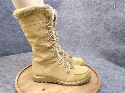 Skechers Grand Jams Unlimited Women Size Tan Suede Faux Fur