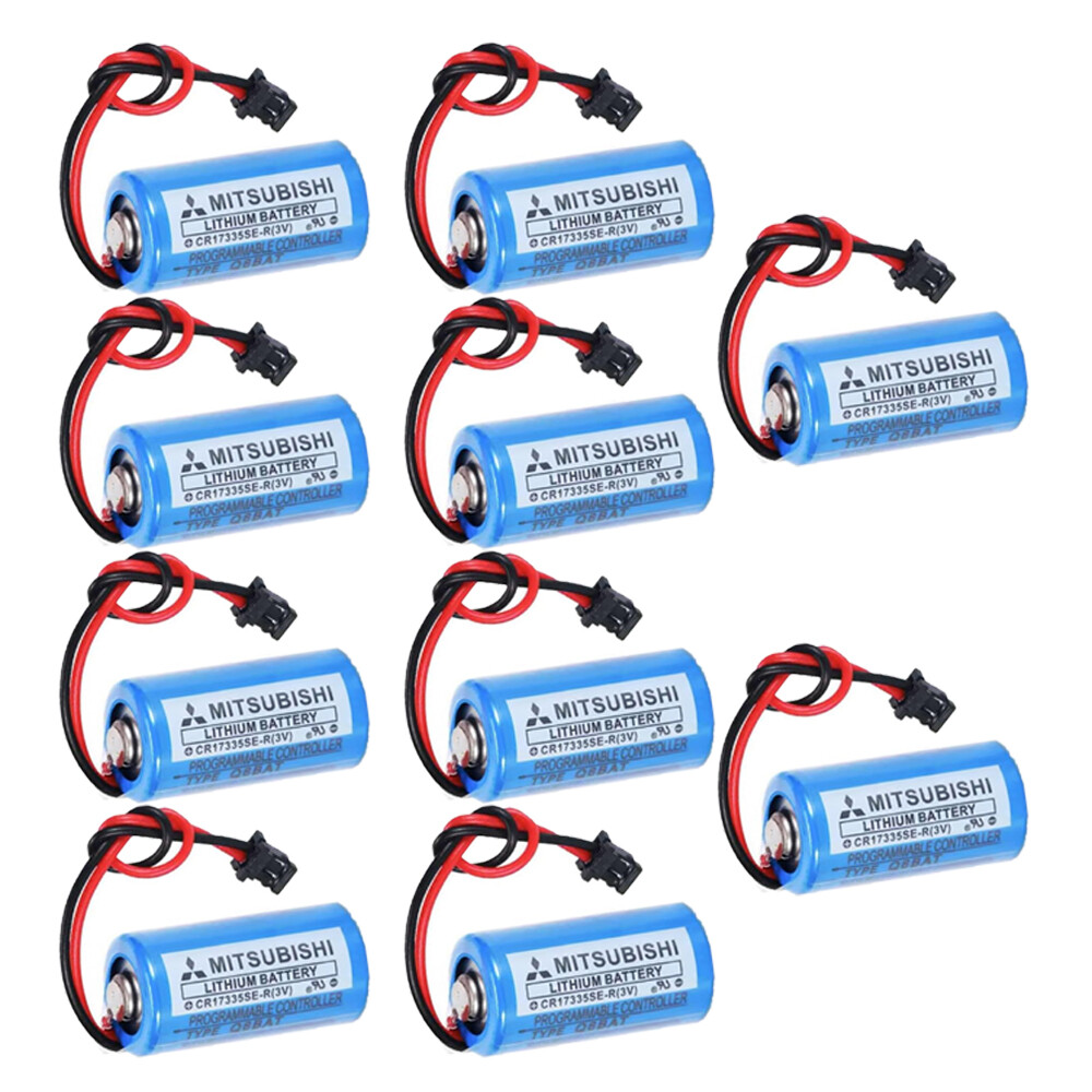 10pcs CR17335SE-R 3V 1800mAh Q6BAT PLC Battery For Mitsubishi QNS FANUC System