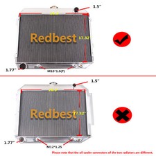 26"*17.5" For 68-74 Dodge Charger Plymouth Mopar Big Block V8 Gtx 3row Radiator