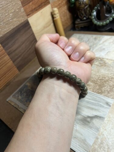 10×9mm Star & Moon Bodhi Prayer Beads Mala Bracelet 绿幽灵 纯海南绿幽灵星月菩提籽 - Picture 8 of 8