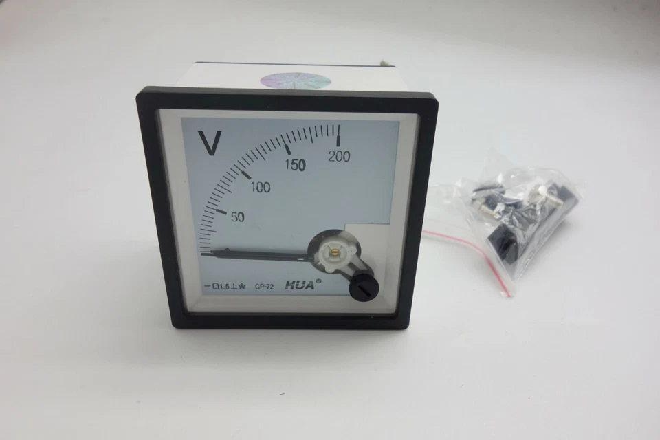 1PC Voltage Analogue Panel meter Directly connnect DC 0-200V Analog 72X72mm - Image 2 of 4