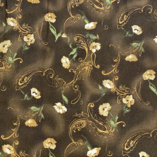 vintage 90s y2k brown green floral grunge whimsy goth boho babydoll maxi dress M - Picture 12 of 17