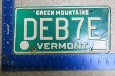 Vermont VT License Plate Tag Vanity 1977 77 Debie Deb Debbie Deby Debra Deb7e