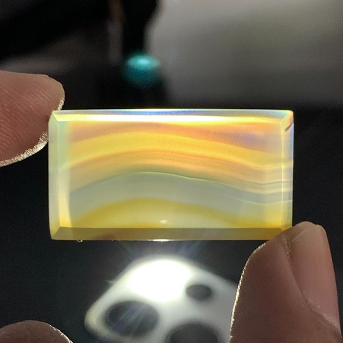 Rainbow Iris Agate Cabochon 29x16x5.5mm High Quality 31 ct - Picture 6 of 10