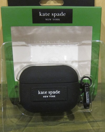 Kate Spade New York Apple AirPods Pro 1st & 2nd Generation Case BLACK New - Picture 2 of 4