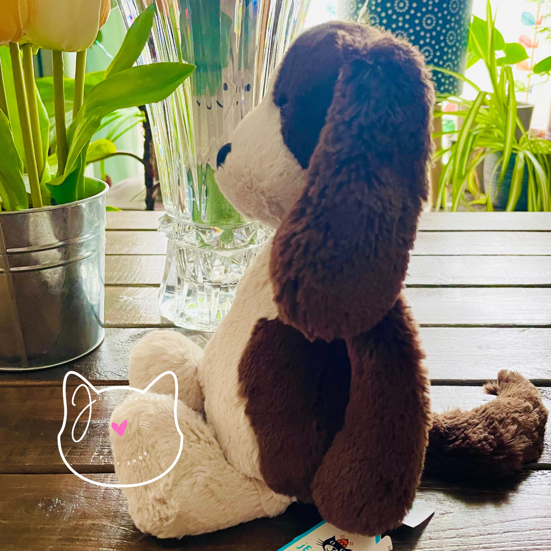 AUTHENTIC Jellycat ORIGINAL BASHFUL FUDGE PUPPY New BNWT Medium