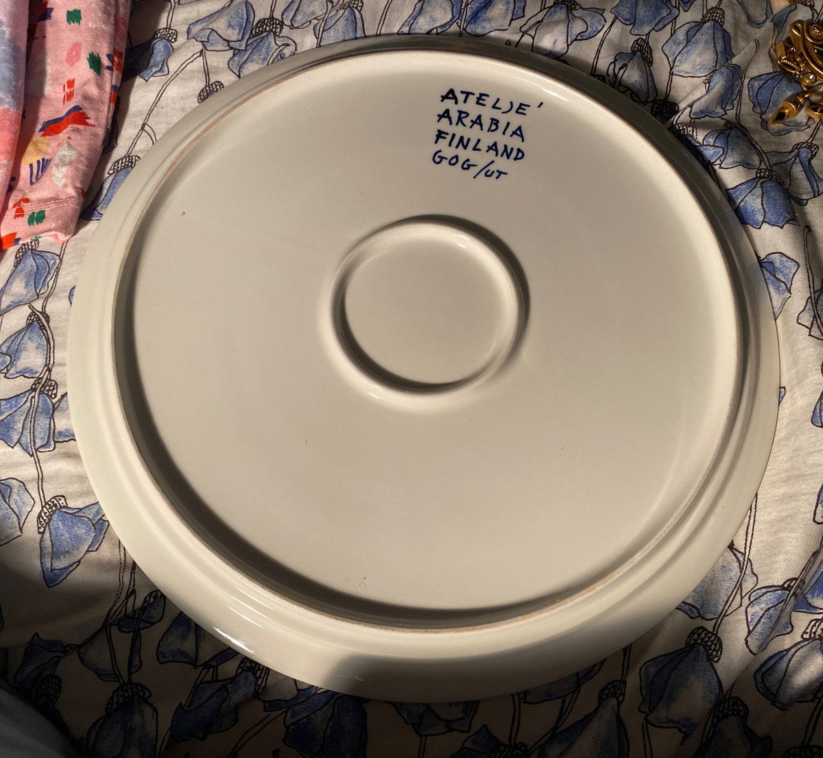 Arabia Finland Atelje Cake or Cookie Plate - 11.5” Great! Circle