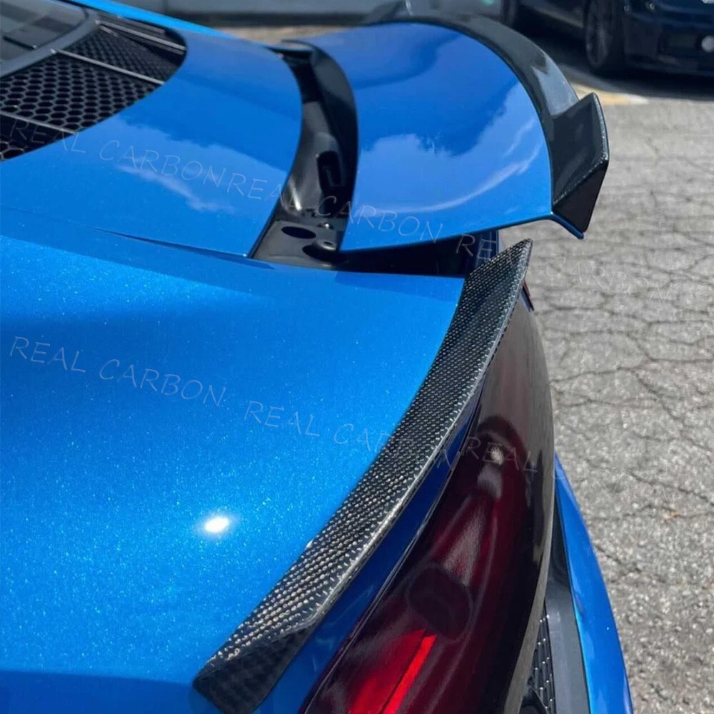 FOR AUDI R8 V10 COUPE GEN 2 16-22 REAR TRUNK SPOILER WING LIP REAL CARBON FIBER