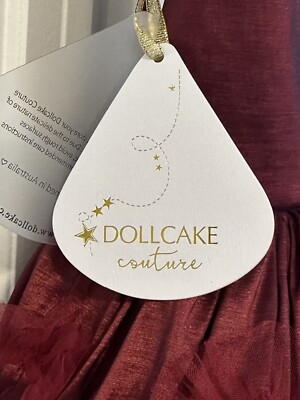 Dollcake Couture Tinsel Dress Size 3 Christmas Dress Burgundy Metallic New  | eBay