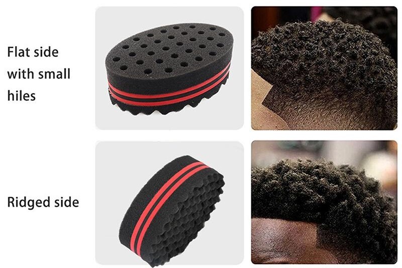 Hair Twist Schwamm – 2-seitig Mit Großen/kleinen Löchern Für Locken, Dreads & Waves