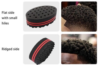 Curly Hair Brush, Foam Barber Brush Wave Brush For Men With Big Holes For Men Women Curls - View #8