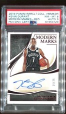 2019 Panini Immaculate Collection Kevin Durant Modern Marks - RED PSA 9  pop 1