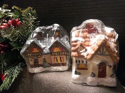 Vtg Empire Concord Christmas Winter House Candles Original Package New 2pc Set 