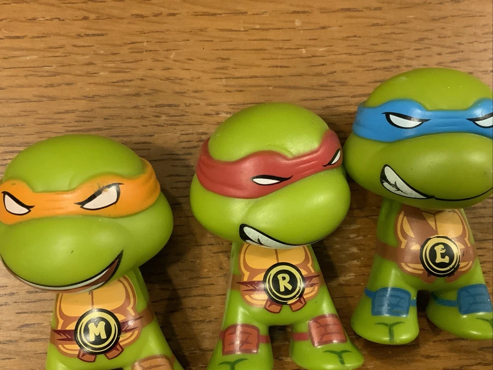 "3 figuras de vinilo de 3"" Kidrobot 2014 Teenage Mutant Ninja Turtles Viacom" Foto 3 de 4