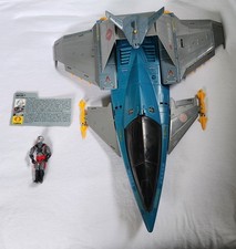 GI Joe ARAH 1990 Cobra Hurricane VTOL complete w Vapor and File Card
