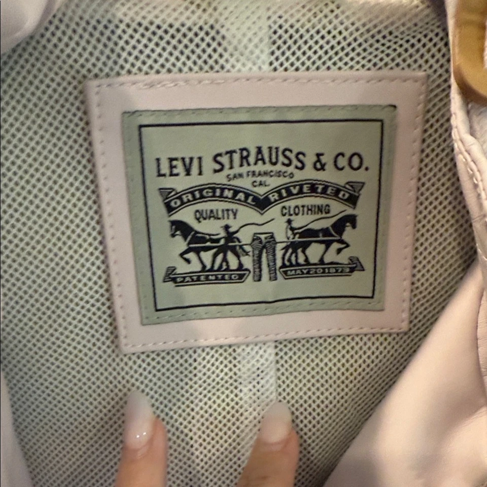 Levi's Women's Cream Trench rain Coat light lavender XS - Image 3 of 4