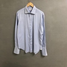 Men's Ermenegildo Zegna Shirt Blue Cotton 42 / XL /