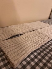 Cream Beige White Knitted Leg Warmers