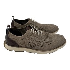 Cole Haan 4ZG Shoes Mens Sz 8 M Beige Tan Stitchlite Oxfords Casual Zerogrand