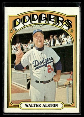 1972 Topps Walter Alston Los Angeles Dodgers #749